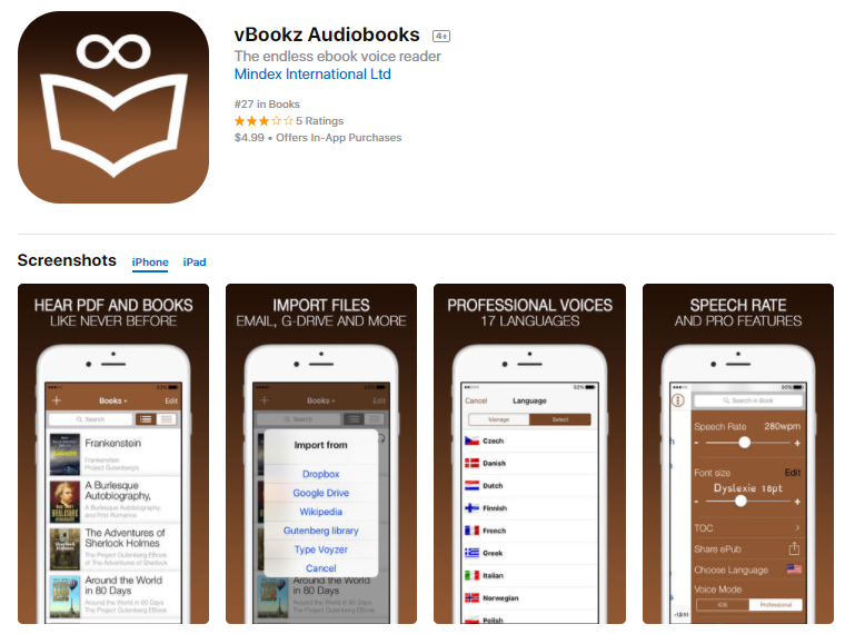 vBookz audiobooks - Audiolibri