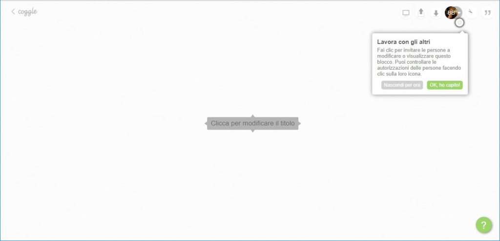 Coggle - nuova mappa