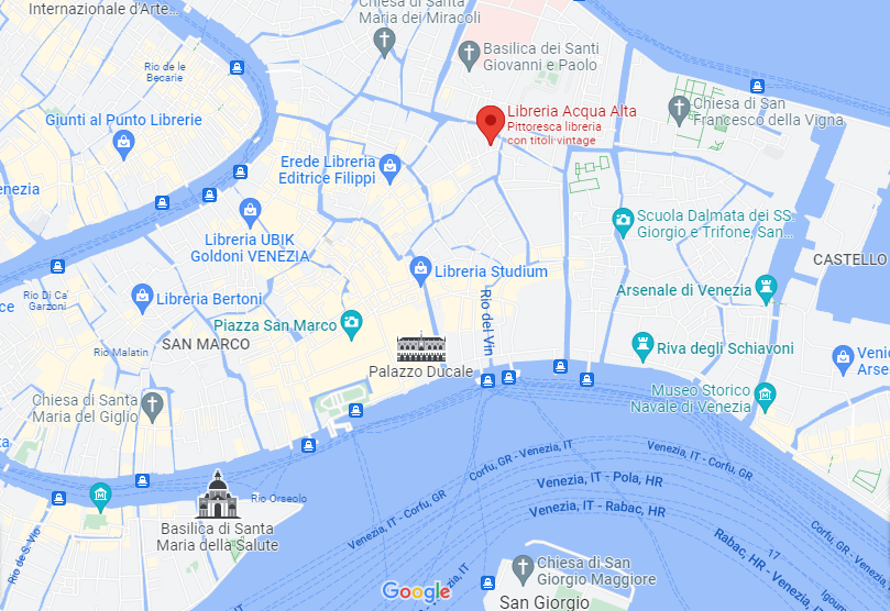 Libreria Acqua Alta a Venezia - Gmaps