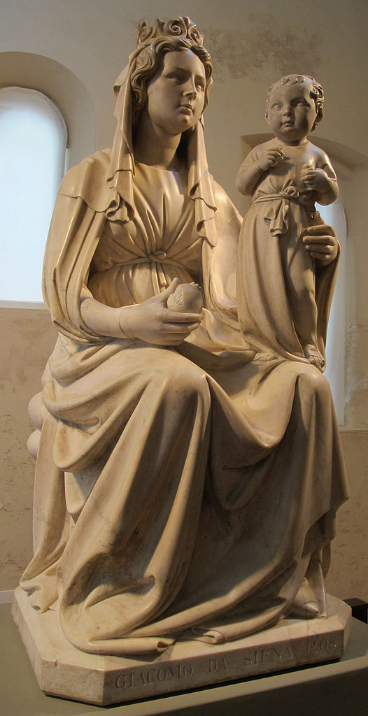 La Madonna della melagrana di Jacopo della Quercia, Author Sailko, Wikimedia Commons
