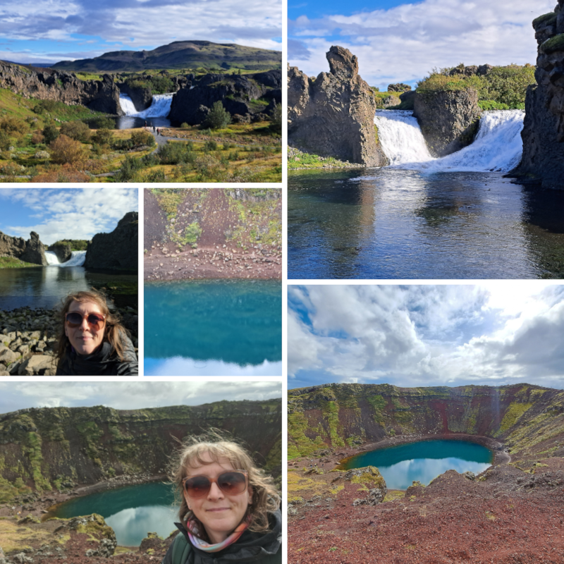 Islanda - Hjalparfoss e cratere Kerid